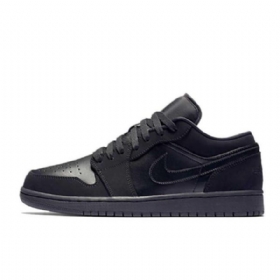 Nike Air Jordan 1 Matalat Miesten Kolmikengät Mustat