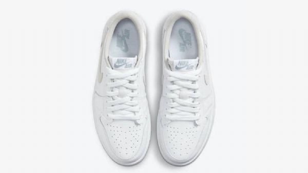 Nike Air Jordan 1 Matalat Og-kengät Miehille Valkoinen Harmaa