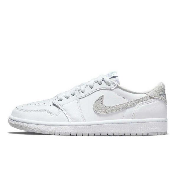 Nike Air Jordan 1 Matalat Og-kengät Naisille Valkoinen Harmaa