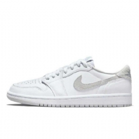 Nike Air Jordan 1 Matalat Og-kengät Naisille Valkoinen Harmaa