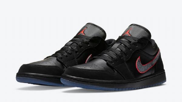 Nike Air Jordan 1 Matalat Orbit Kengät Miehille Musta Punainen