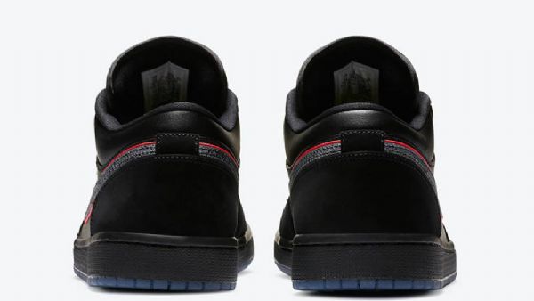 Nike Air Jordan 1 Matalat Orbit Kengät Miehille Musta Punainen