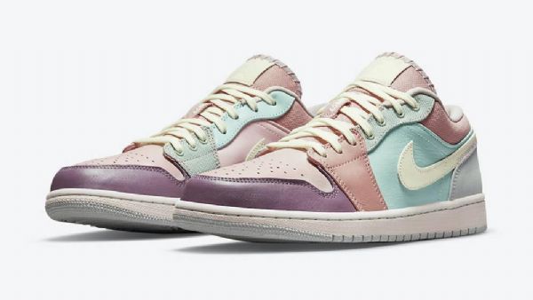 Nike Air Jordan 1 Matalat Pastellikengät Miesten Moniväriset