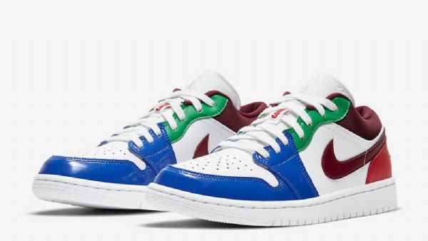 Nike Air Jordan 1 Matalat Patenttiväriset Naisten Moniväriset Kengät