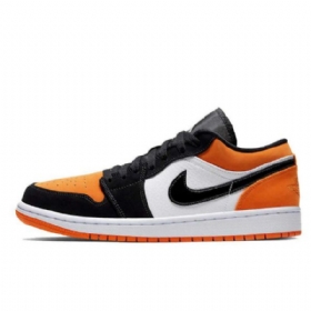 Nike Air Jordan 1 Matalat Shatteredboard-kengät Miehille Oranssimusta