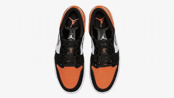 Nike Air Jordan 1 Matalat Shatteredboard-kengät Miehille Oranssimusta