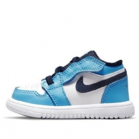 Nike Air Jordan 1 Matalat Topit Alt Td Kengät Lapsille Sininen Valkoinen