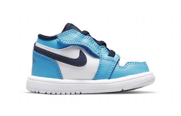 Nike Air Jordan 1 Matalat Topit Alt Td Kengät Lapsille Sininen Valkoinen