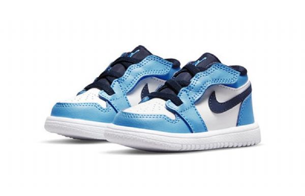 Nike Air Jordan 1 Matalat Topit Alt Td Kengät Lapsille Sininen Valkoinen