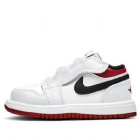 Nike Air Jordan 1 Matalat Topit Alt Td Kengät Lapsille Valkoinen Punainen