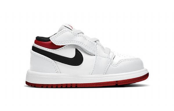Nike Air Jordan 1 Matalat Topit Alt Td Kengät Lapsille Valkoinen Punainen