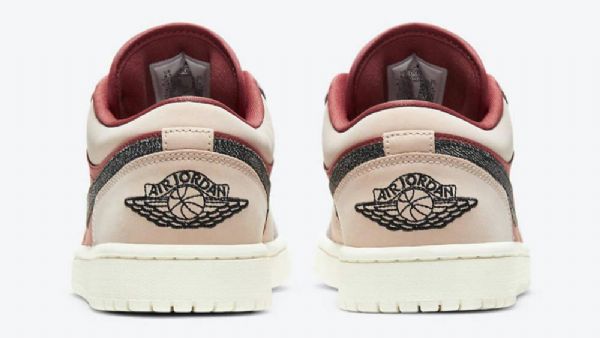 Nike Air Jordan 1 Matalat Topit Canyon Rust Kengät Miehille Burgundy Pinkki
