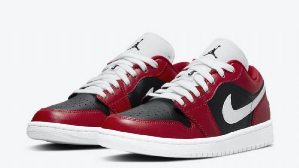 Nike Air Jordan 1 Matalat Topit Chicago Flip Kengät Naisille Punainen Valkoinen
