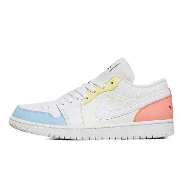 Nike Air Jordan 1 Matalat Topit Citron Summit Kengät Miehille Valkoinen