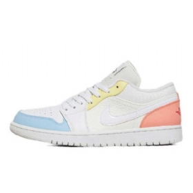 Nike Air Jordan 1 Matalat Topit Citron Summit Kengät Miehille Valkoinen