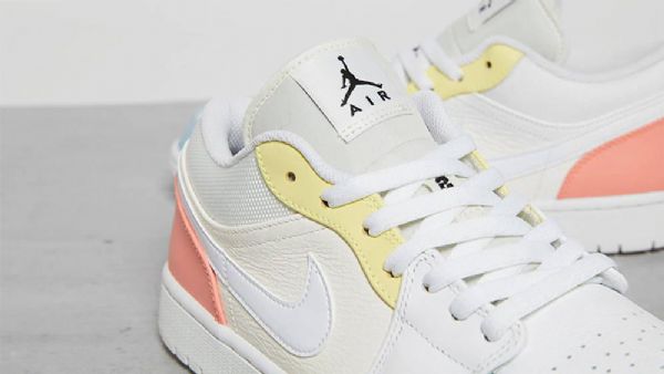 Nike Air Jordan 1 Matalat Topit Citron Summit Kengät Miehille Valkoinen