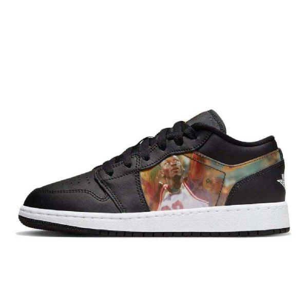Nike Air Jordan 1 Matalat Topit Gs Hologrammikengät Miehille Musta