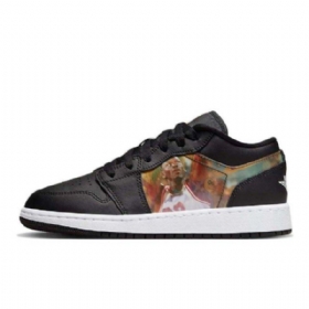 Nike Air Jordan 1 Matalat Topit Gs Hologrammikengät Miehille Musta
