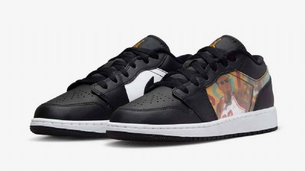 Nike Air Jordan 1 Matalat Topit Gs Hologrammikengät Miehille Musta
