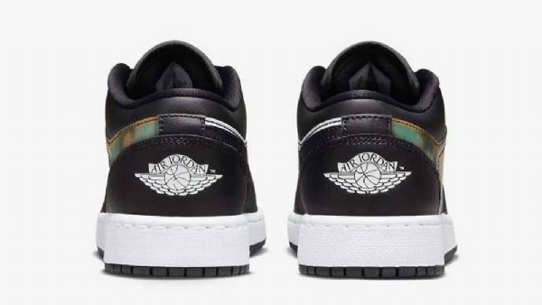 Nike Air Jordan 1 Matalat Topit Gs Hologrammikengät Miehille Musta