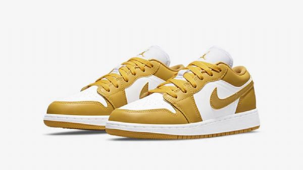Nike Air Jordan 1 Matalat Topit Gs Kengät Naisille Valkoinen Keltainen