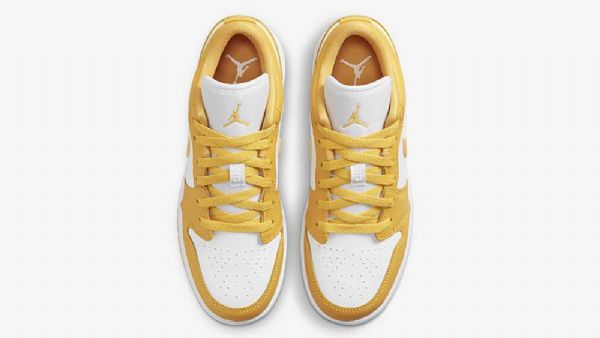 Nike Air Jordan 1 Matalat Topit Gs Kengät Naisille Valkoinen Keltainen