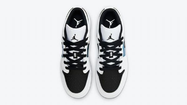 Nike Air Jordan 1 Matalat Topit Gs-kengät Naisille Valkoinen Musta Kulta
