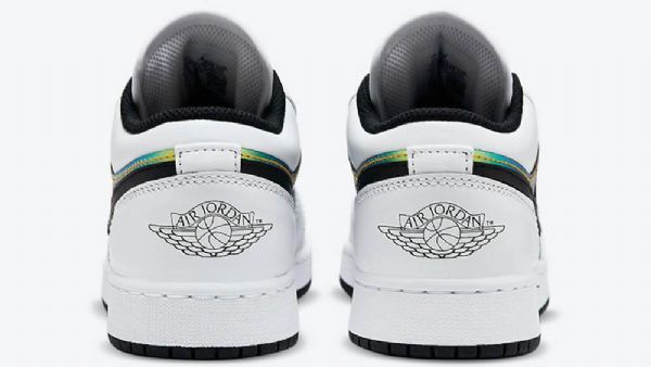 Nike Air Jordan 1 Matalat Topit Gs-kengät Naisille Valkoinen Musta Kulta