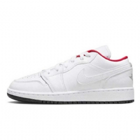 Nike Air Jordan 1 Matalat Topit Gs-kengät Naisille Valkoinen Punainen