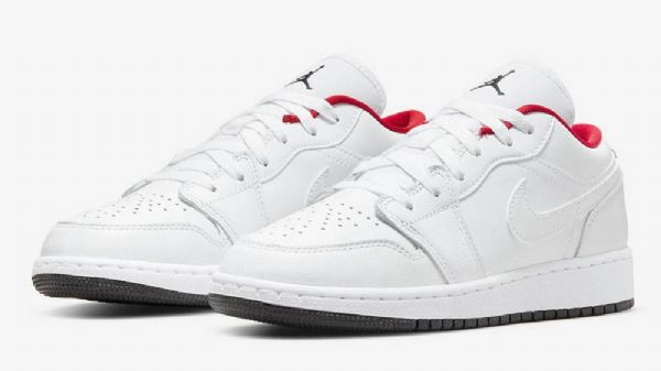 Nike Air Jordan 1 Matalat Topit Gs-kengät Naisille Valkoinen Punainen