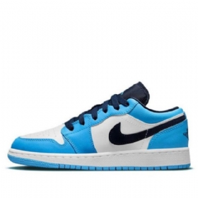 Nike Air Jordan 1 Matalat Topit Gs Koripallokengät Miehille Sininen Valkoinen
