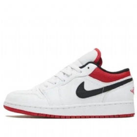 Nike Air Jordan 1 Matalat Topit Gs Koripallokengät Miehille Valkoinen Punainen
