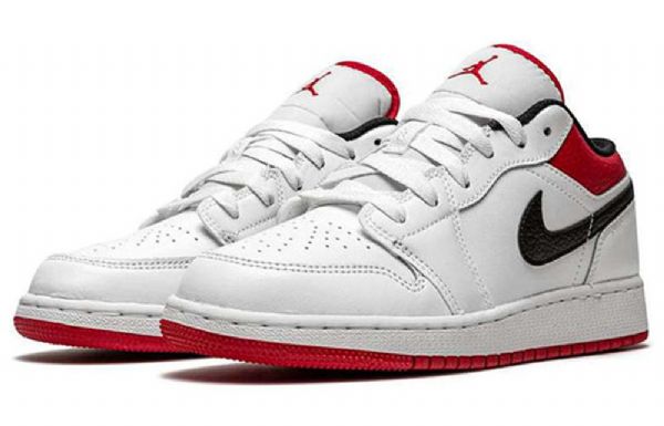Nike Air Jordan 1 Matalat Topit Gs Koripallokengät Miehille Valkoinen Punainen