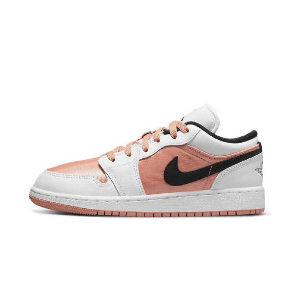 Nike Air Jordan 1 Matalat Topit Gs Madder Root Kengät Naisille Pinkki Valkoinen