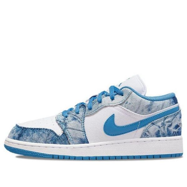 Nike Air Jordan 1 Matalat Topit Gs Pesty Kengät Miehille Valkoinen Sininen