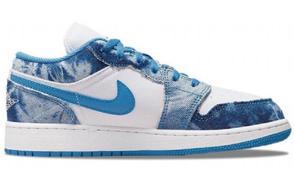 Nike Air Jordan 1 Matalat Topit Gs Pesty Kengät Miehille Valkoinen Sininen
