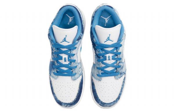 Nike Air Jordan 1 Matalat Topit Gs Pesty Kengät Miehille Valkoinen Sininen