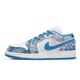 Nike Air Jordan 1 Matalat Topit Gs Pesty Kengät Naisille Sininen