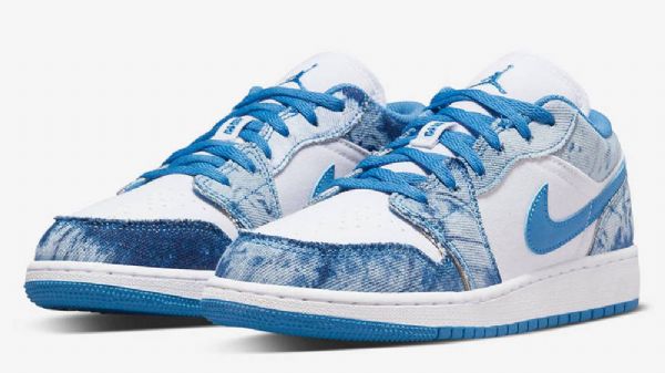 Nike Air Jordan 1 Matalat Topit Gs Pesty Kengät Naisille Sininen