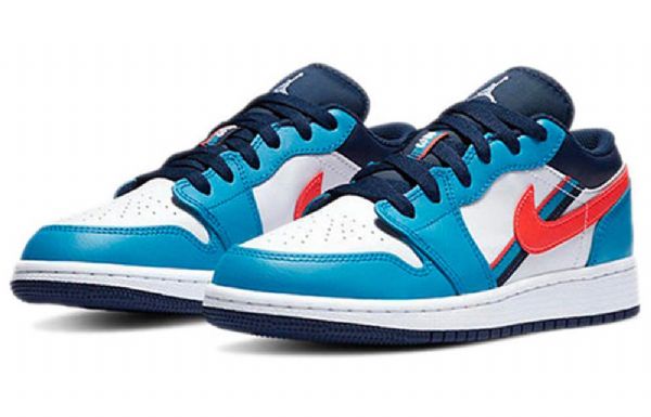 Nike Air Jordan 1 Matalat Topit Gs Retro Koripallokengät Miehille Sininen Valkoinen