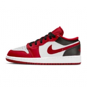Nike Air Jordan 1 Matalat Topit Gs Reverse Toe Kengät Naisille Punainen Musta