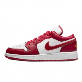 Nike Air Jordan 1 Matalat Topit Gs Usc Kengät Naisille Punainen Valkoinen