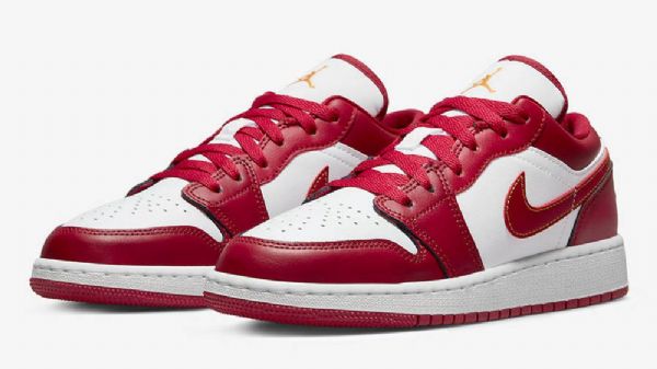 Nike Air Jordan 1 Matalat Topit Gs Usc Kengät Naisille Punainen Valkoinen