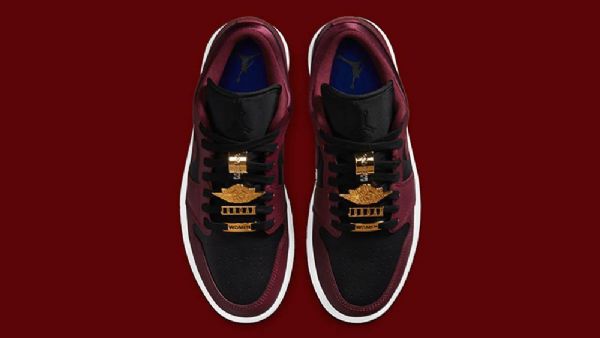 Nike Air Jordan 1 Matalat Topit Kastanjanruskeat Kengät Miehille Burgundy Musta