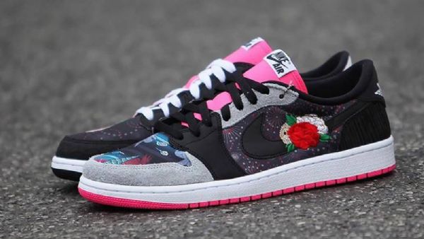 Nike Air Jordan 1 Matalat Topit Kiinalaiset Miesten Uudenvuodenkengät Mustat