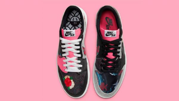 Nike Air Jordan 1 Matalat Topit Kiinalaiset Miesten Uudenvuodenkengät Mustat