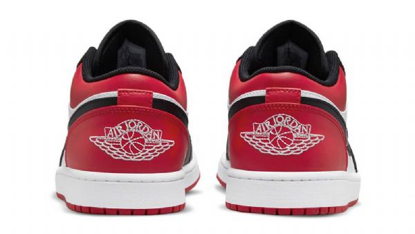 Nike Air Jordan 1 Matalat Topit Leveät Kengät Miehille Musta Punainen Valkoinen