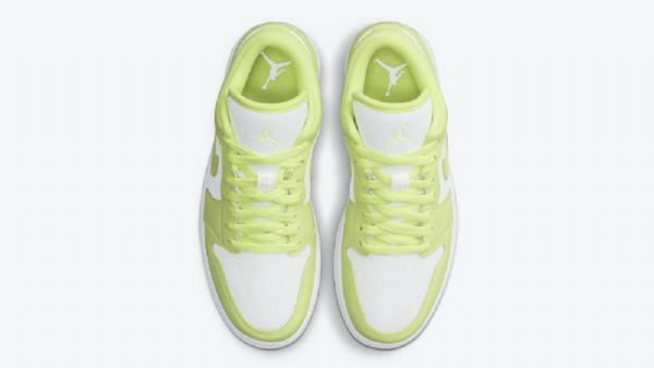 Nike Air Jordan 1 Matalat Topit Limelight-kengät Miehille Vihreä Valkoinen