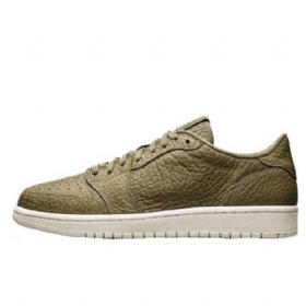 Nike Air Jordan 1 Matalat Topit Miesten Swooshless-kengät Oliivinvihreä