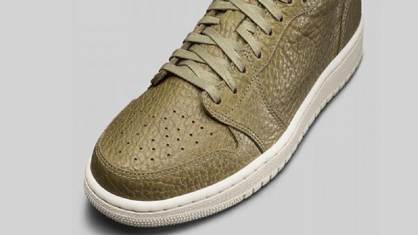 Nike Air Jordan 1 Matalat Topit Miesten Swooshless-kengät Oliivinvihreä